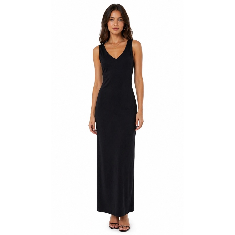 Country Road Black Sleeveless V-Neck Maxi Dress Capsule Size 2